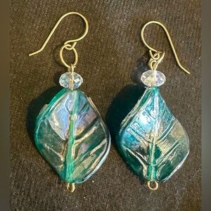 Elegant Green Leaf Earrings